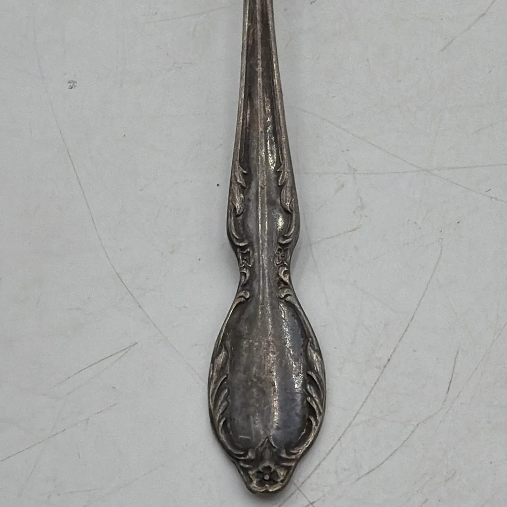 Rogers Bros Extra Plate Pierced Serving Spoon Silverplate Tomato Berry Spoon...
